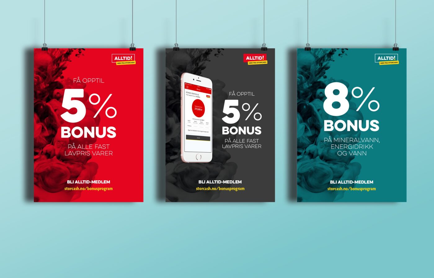 Kampanjeplakater designet og trykket av oss. Konsis Storcash