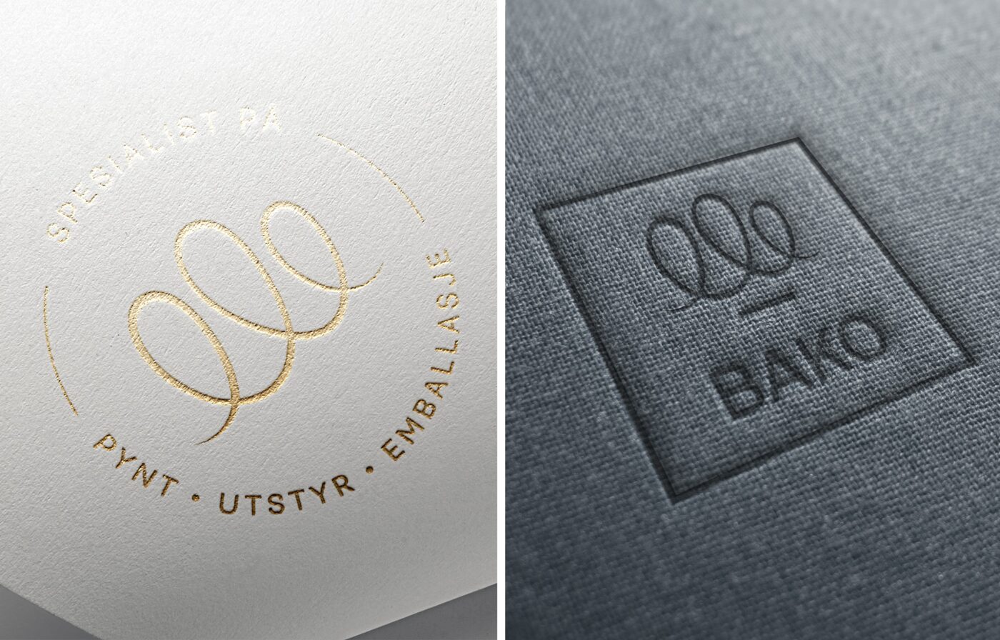 Konsis kan gullpreg og hot stamping. Logo Baki, Idun Konsis