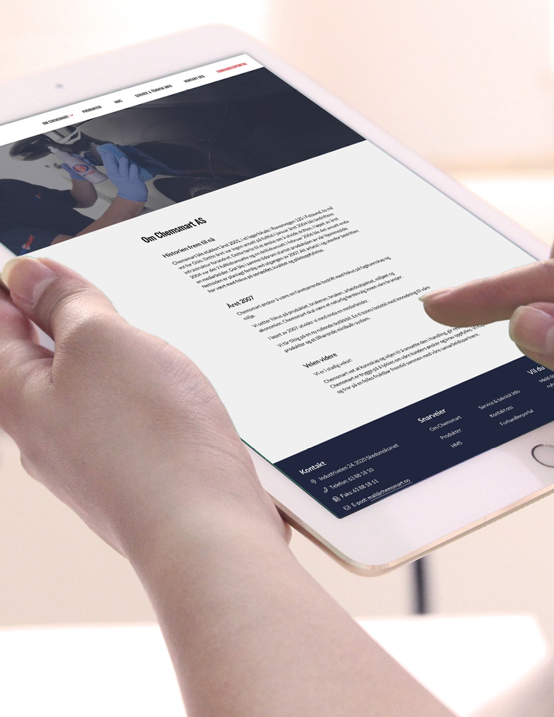ChemSmart, Konsis, webdesign, XU, UI, design, utvikling, web