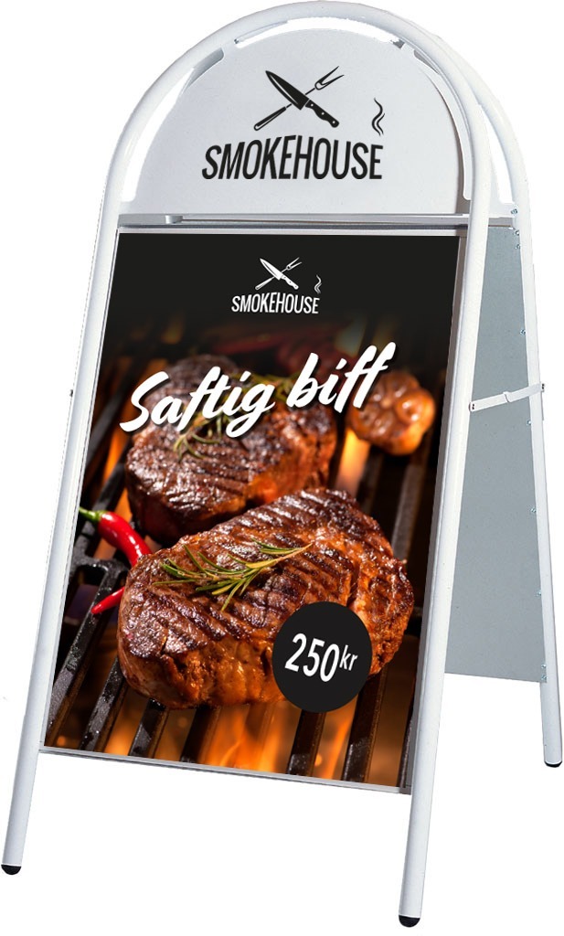 butikkinnredning, gatebukk, gateskilt, skilt, konsis