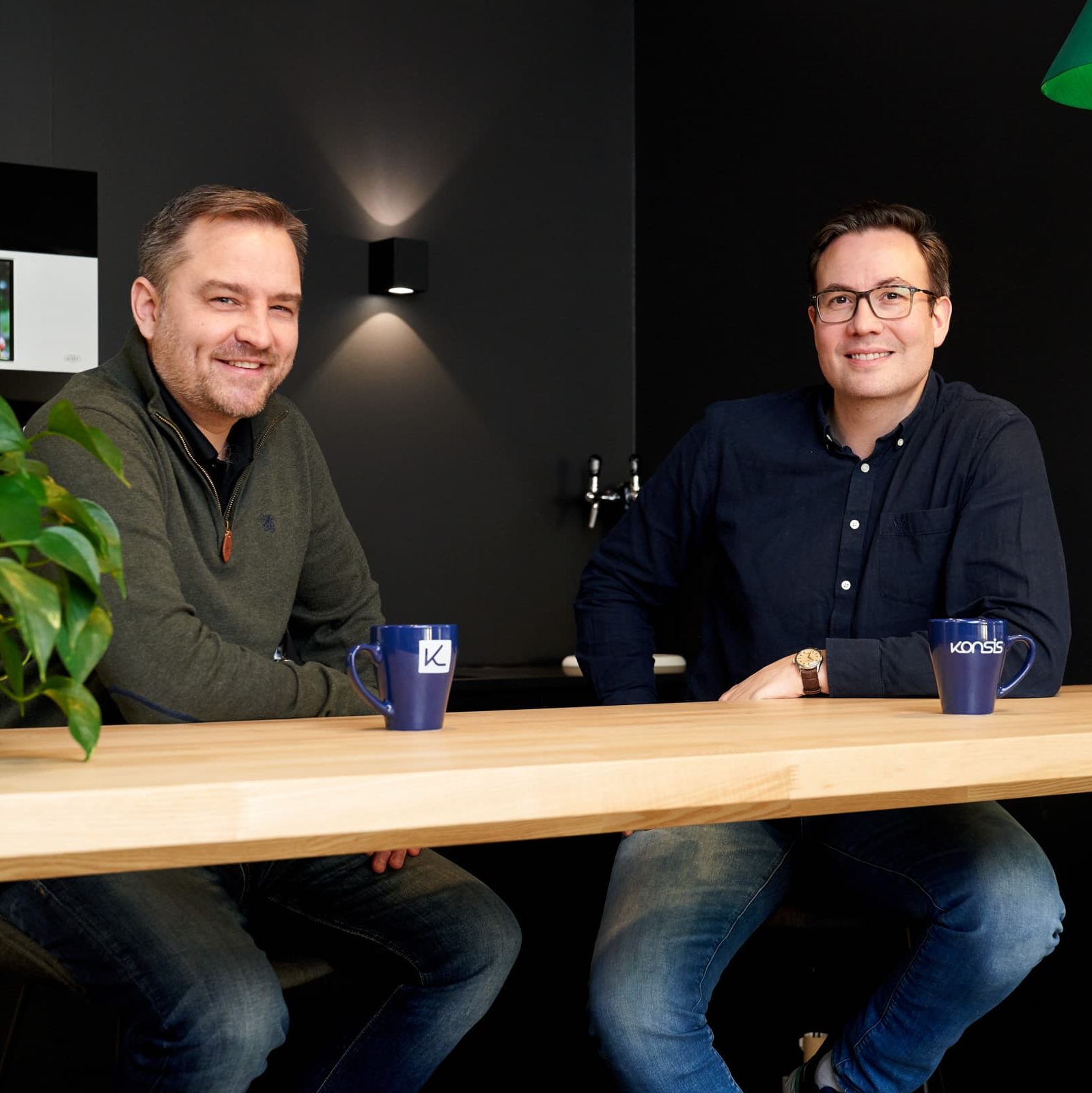 Prosjektledere Anders og Jo-Iver på plass for første arbeidsdag