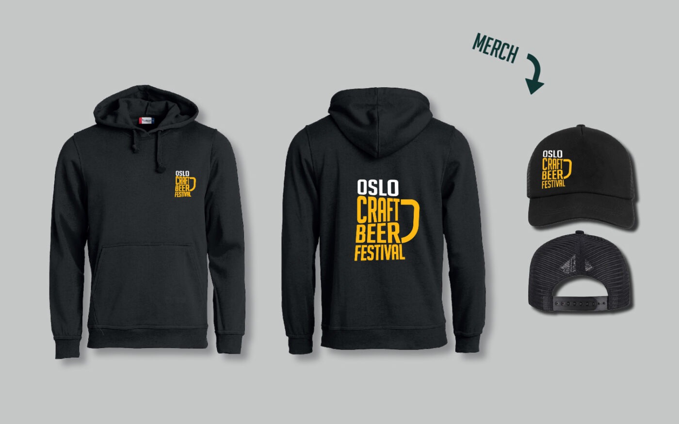 Konsis lagde også designet som blir å finne på diverse merch i forbindelse med Oslo Craft Beer Festival
